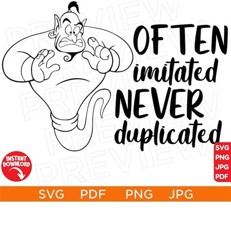 frase aladdin|often imitated never duplicated quote.